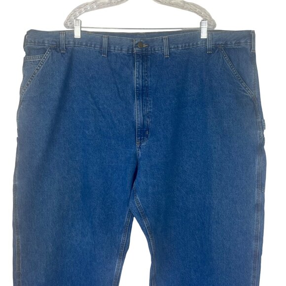 Carhartt Mens Original Dungaree Denim Jeans Carpenter Blue Size 52x30 - Picture 3 of 10